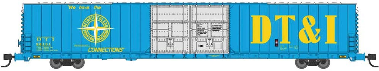 Bluford Shops 86640 - PS 86' Auto Parts Double Door Boxcar Detroit, Toledo And Ironton (DTI) 26101 - N Scale 1 Bluford Shops 86640 - PS 86' Auto Parts Double Door Boxcar Detroit, Toledo And Ironton (DTI) 26101 - N Scale