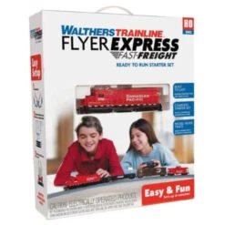 Walthers Trainline 1211 - Flyer Express Fast Freight Train Set - Standard DC - Canadian Pacific (CP) - HO Scale