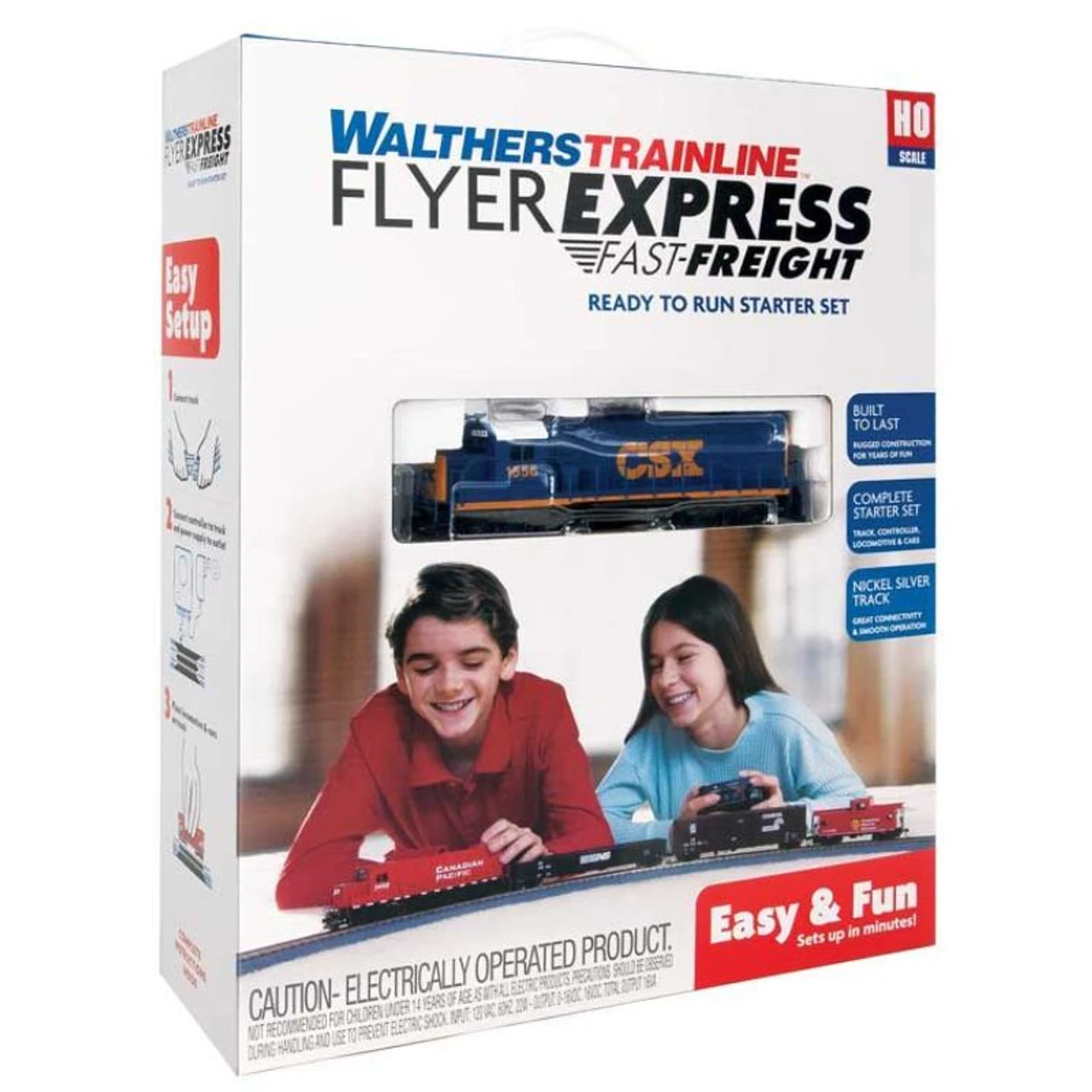 Walthers Trainline 1212 - Flyer Express Fast Freight Train Set - Standard DC - CSX - HO Scale 1 Walthers Trainline 1212 - Flyer Express Fast Freight Train Set - Standard DC - CSX - HO Scale