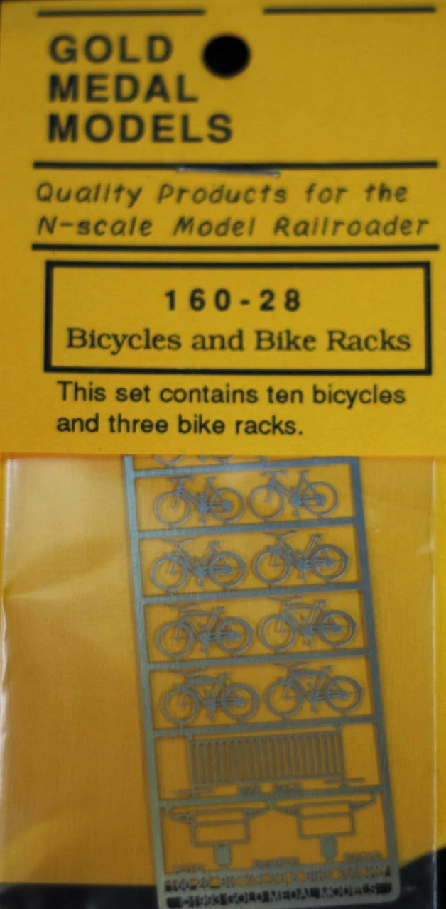 Gold Medal Models 160-28 - Bicycles And Bike Racks - N Scale 1 Gold Medal Models 160-28 - Bicycles And Bike Racks - N Scale