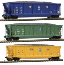 Atlas 20006706 - Coalveyor Bathtub Gondola - David Joseph Limited Edition 3-pack (Blue/White) David J Joseph Transportation (DJJX) 30990, 30917, 30979 - HO Scale