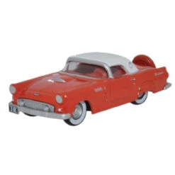 Oxford Diecast 87TH56004 - Ford Thunderbird 1956 Fiesta Red_Colonial White 1:87