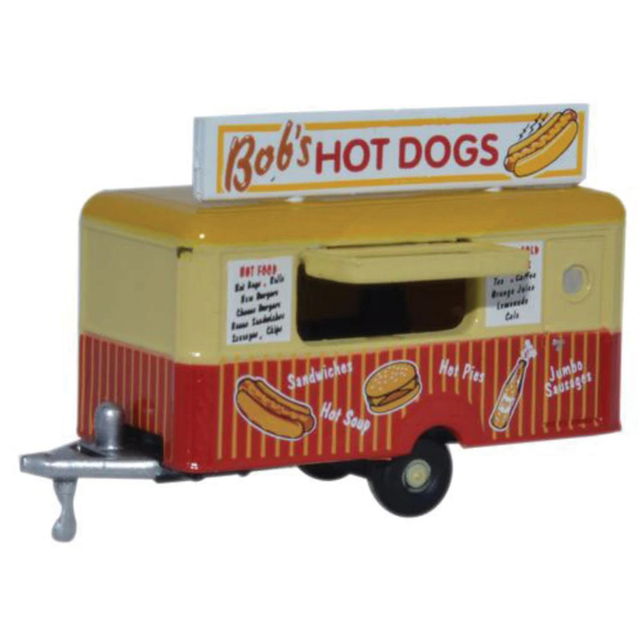 Oxford Diecast NTRAIL001- Bob's Hot Dogs Mobile Trailer - 1:148 Scale 1 Oxford Diecast NTRAIL001- Bob's Hot Dogs Mobile Trailer - 1:148 Scale