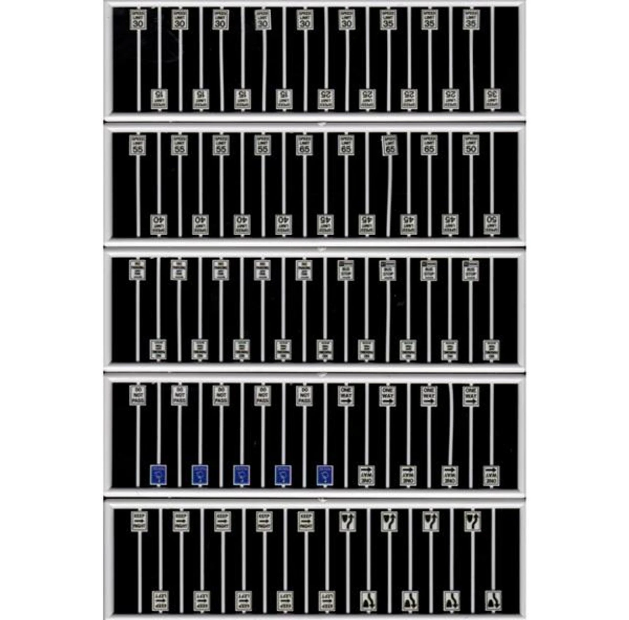 Tichy Train Group 2611 - Assorted Road Sign Set 90 Pcs - N Scale 1 Tichy Train Group 2611 - Assorted Road Sign Set 90 Pcs - N Scale