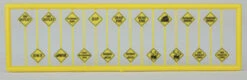 Tichy Train Group 2618 - Written Warning Signs 18 Pcs - N Scale