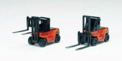 Tomytec 3518 - Forklift -- Orange, Black Pkg(2) - N Scale