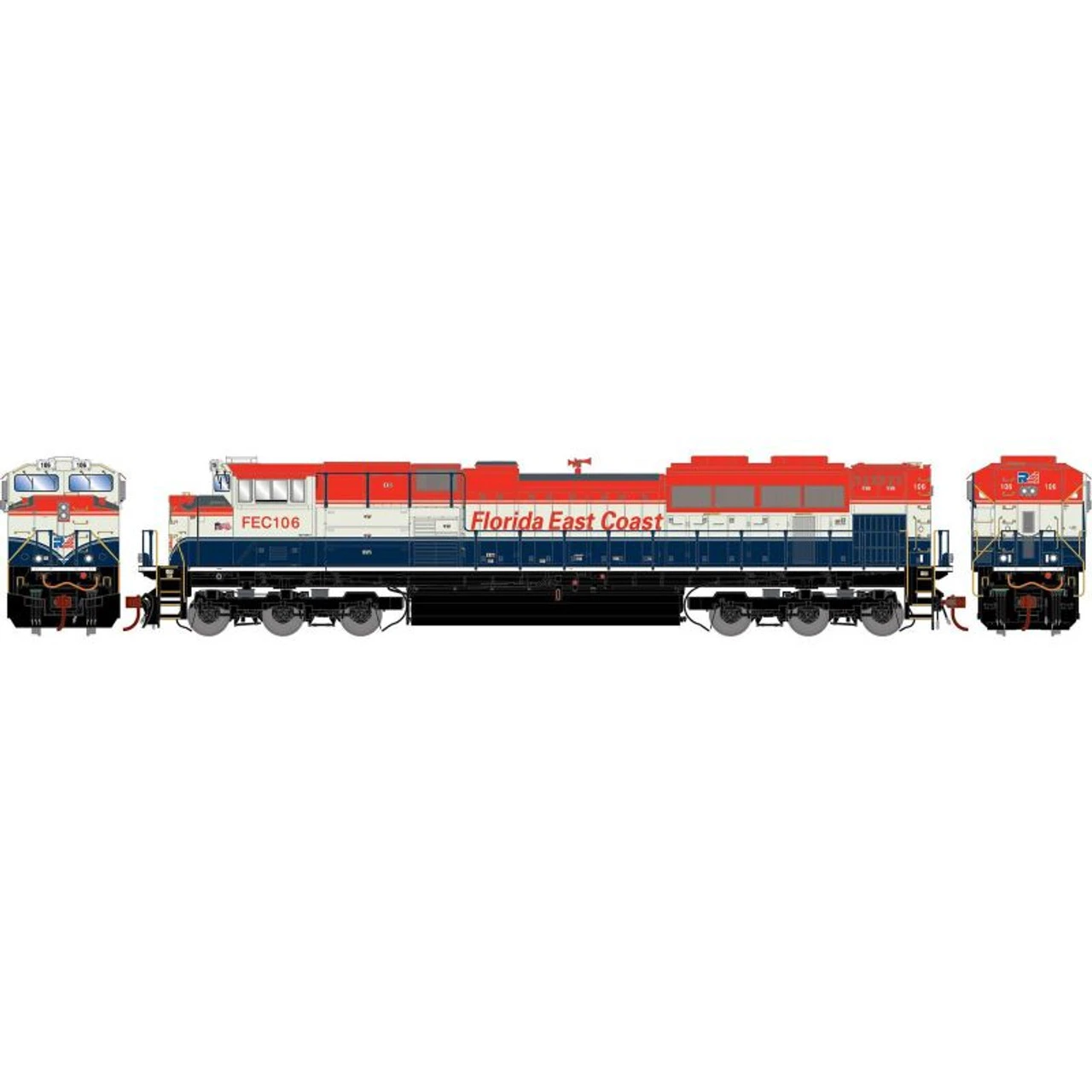 Athearn Genesis 70676 - EMD SD70M-2 W/ DCC & Sound Florida East Coast (FEC) 106 - HO Scale 1 Athearn Genesis 70676 - EMD SD70M-2 W/ DCC & Sound Florida East Coast (FEC) 106 - HO Scale