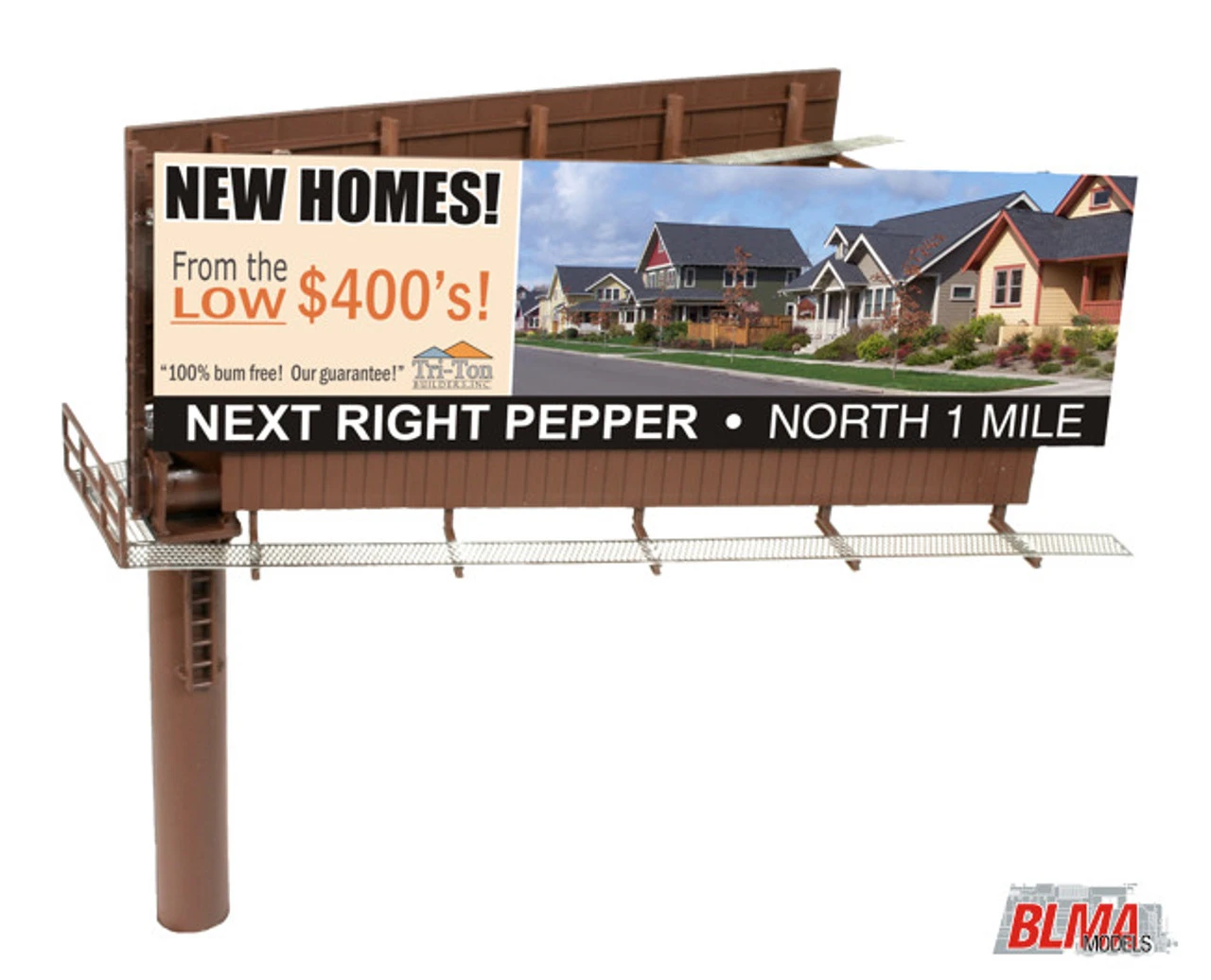 BLMA #520 - Modern Dual-Sided Billboard W/ Ads - N Scale 1 BLMA #520 - Modern Dual-Sided Billboard W/ Ads - N Scale