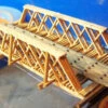 RslaserKits 3028 - Wood Truss Rod Bridge (55' Span) - N Scale Kit