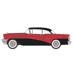 Oxford Diecast 87BC55006 - Buick Century 1955 Carisbad Black/Cherokee Red - HO Scale
