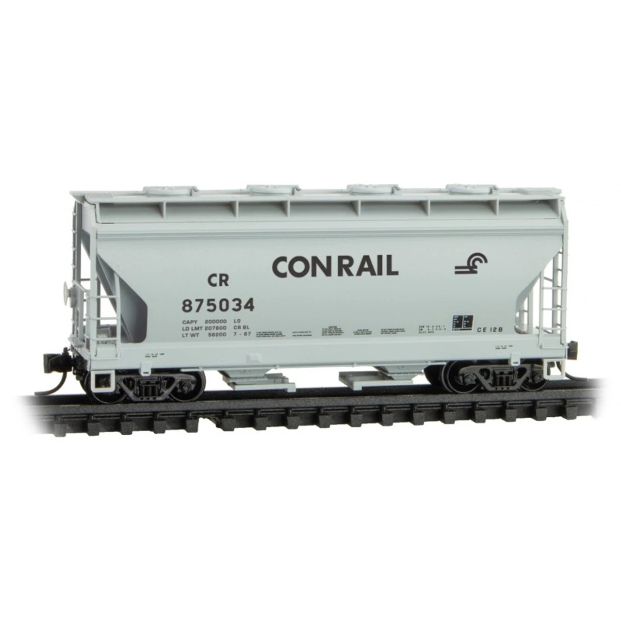 Micro-Trains Line 09200512 - 2-Bay Covered Hopper Conrail (CR) 875034 - N Scale 1 Micro-Trains Line 09200512 - 2-Bay Covered Hopper Conrail (CR) 875034 - N Scale