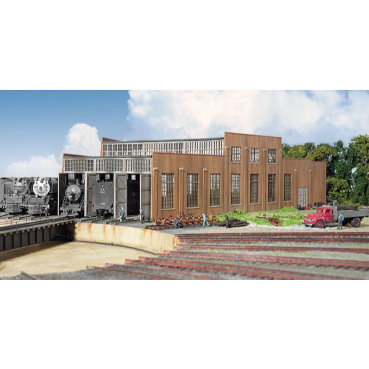 Walthers Cornerstone 933-2901 - 3-Stall Modern Roundhouse Addition - HO Scale 1 Walthers Cornerstone 933-2901 - 3-Stall Modern Roundhouse Addition - HO Scale