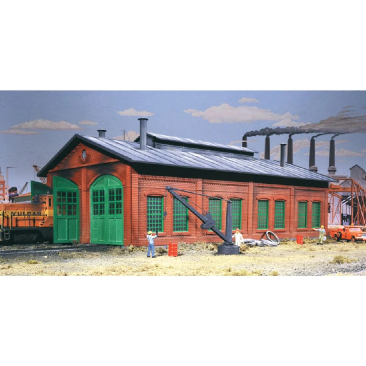 Walthers Cornerstone 933-3007 - 2-Stall Enginehouse Kit - HO Scale 1 Walthers Cornerstone 933-3007 - 2-Stall Enginehouse Kit - HO Scale