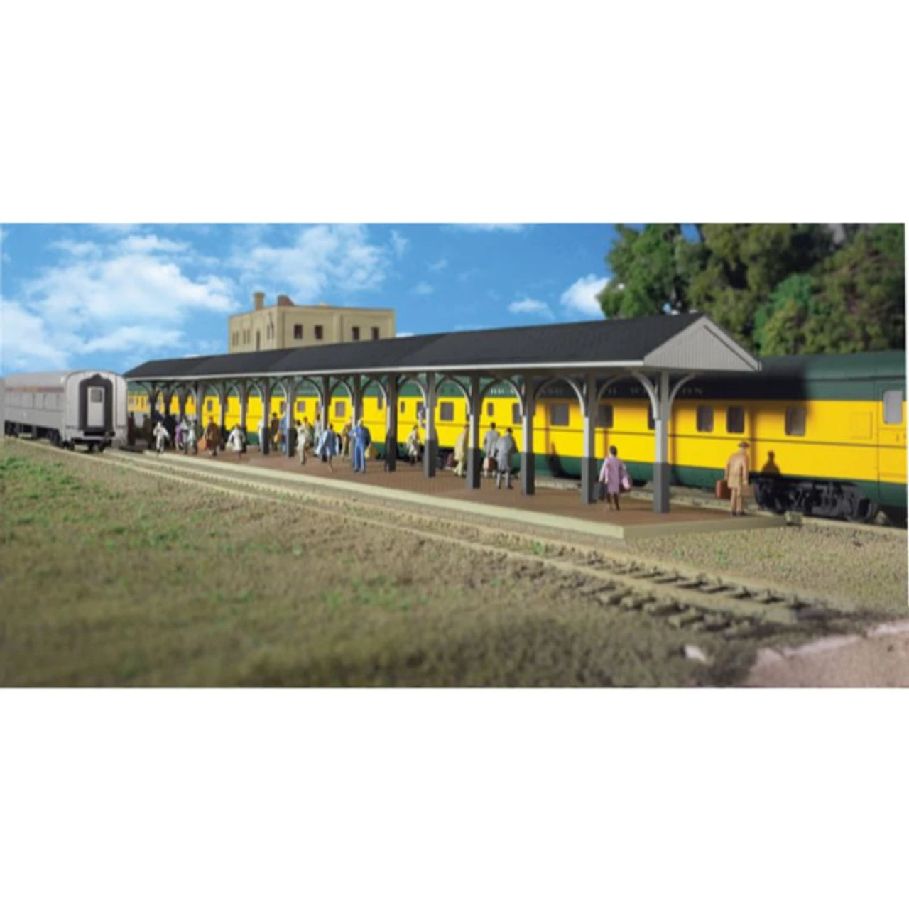 Walthers Cornerstone 933-3188 - Wood Station Shed & Pltfm - HO Scale 1 Walthers Cornerstone 933-3188 - Wood Station Shed & Pltfm - HO Scale