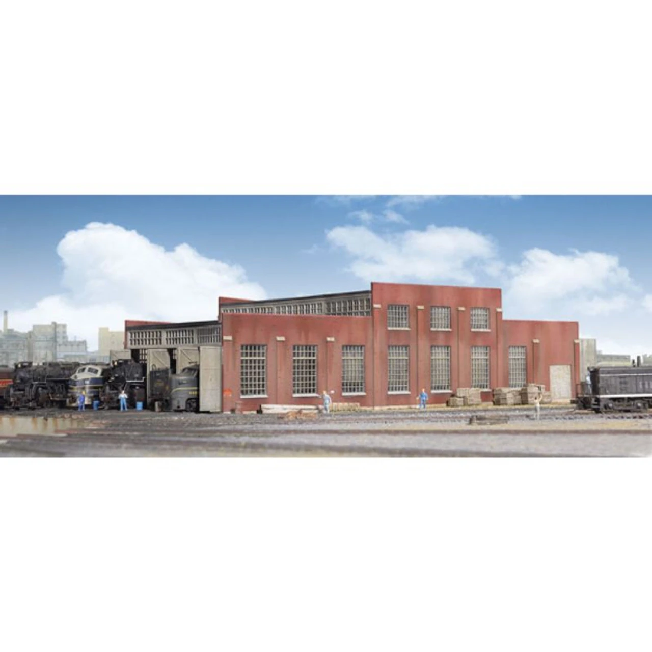 Walthers Cornerstone 933-3260 - Modern Roundhouse 3-Stall - N Scale 1 Walthers Cornerstone 933-3260 - Modern Roundhouse 3-Stall - N Scale