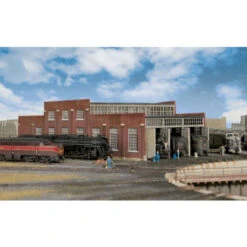 Walthers Cornerstone 933-3261 - Modern Roundhouse Add-On Stalls - N Scale