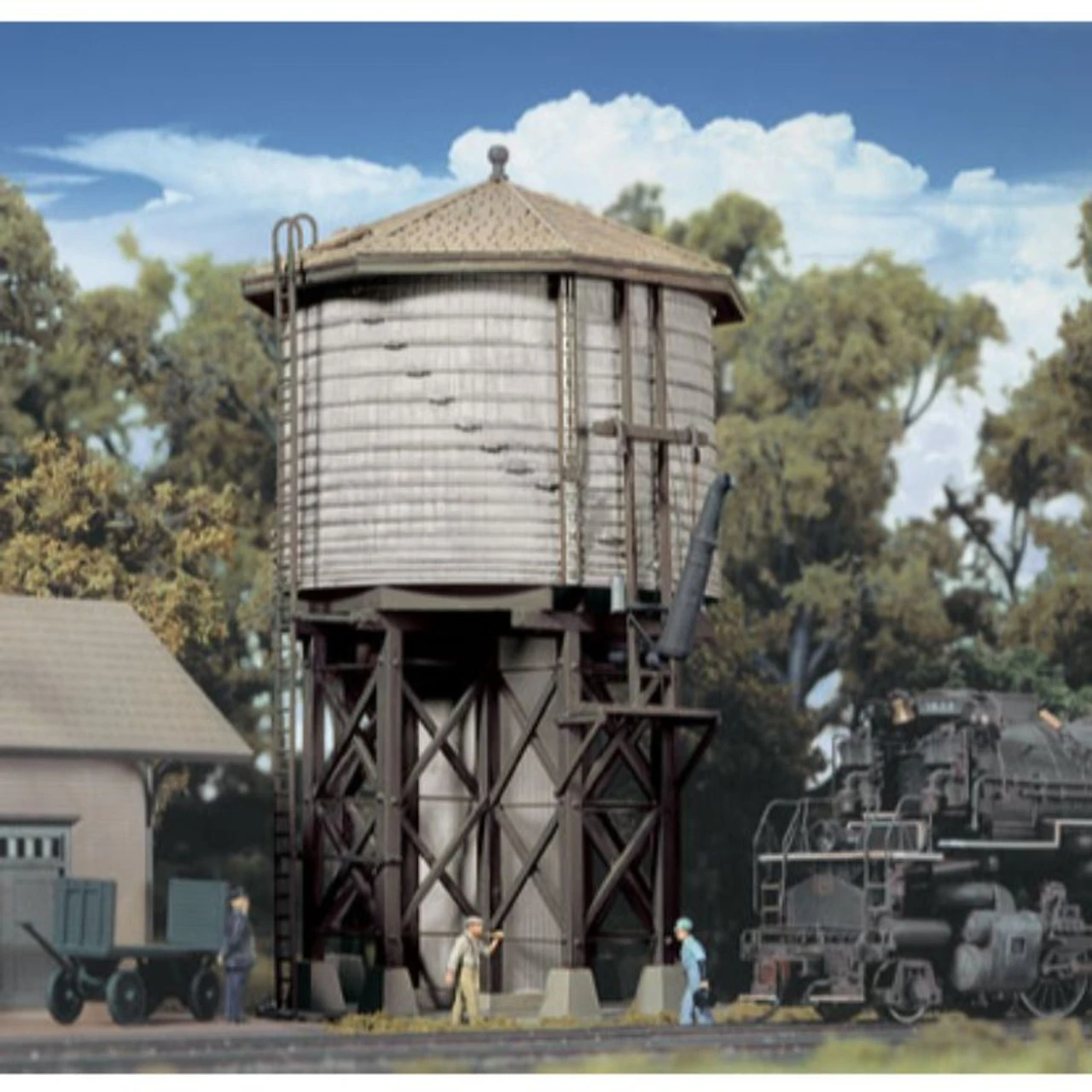 Walthers Cornerstone 933-3531 - Wood Water Tank Kit - HO Scale 1 Walthers Cornerstone 933-3531 - Wood Water Tank Kit - HO Scale