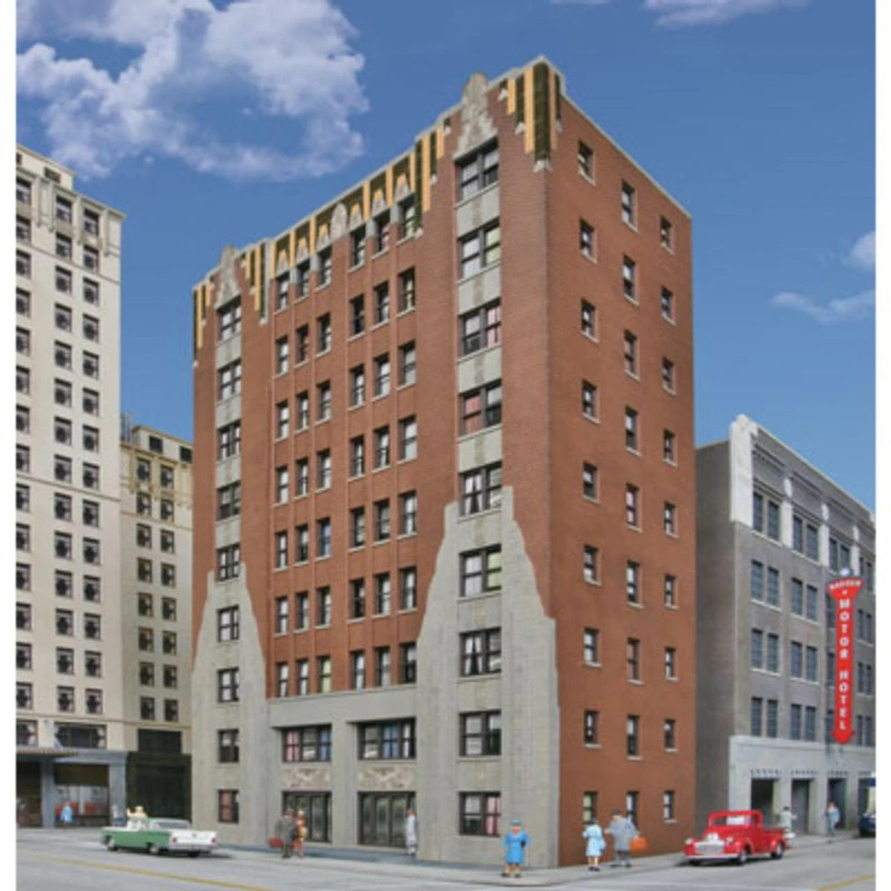 Walthers Cornerstone 933-3770 - City Apartment Bldg Back - HO Scale 1 Walthers Cornerstone 933-3770 - City Apartment Bldg Back - HO Scale