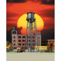 Walthers Cornerstone 933-3832 - City Water Tower Black - N Scale