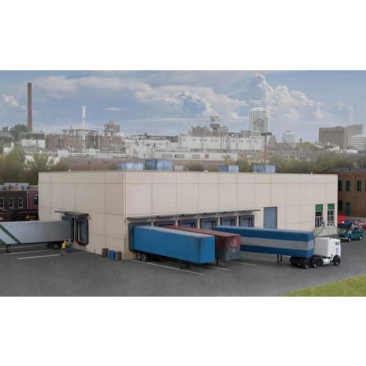 Walthers Cornerstone 933-3862 - Modern Concrete Warehouse - N Scale 1 Walthers Cornerstone 933-3862 - Modern Concrete Warehouse - N Scale