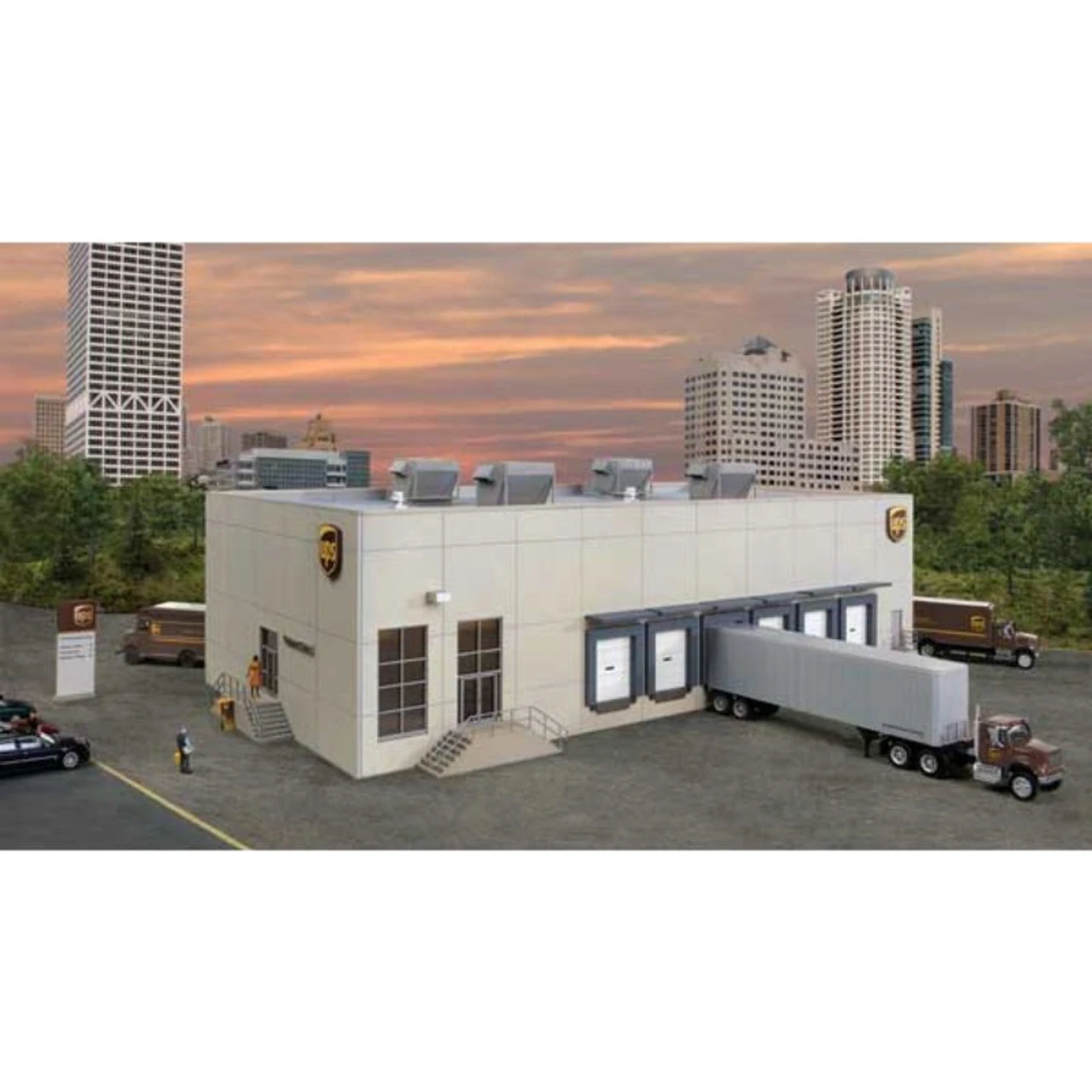 Walthers Cornerstone 933-4110 - UPS Hub W/Customer Center - HO Scale 1 Walthers Cornerstone 933-4110 - UPS Hub W/Customer Center - HO Scale