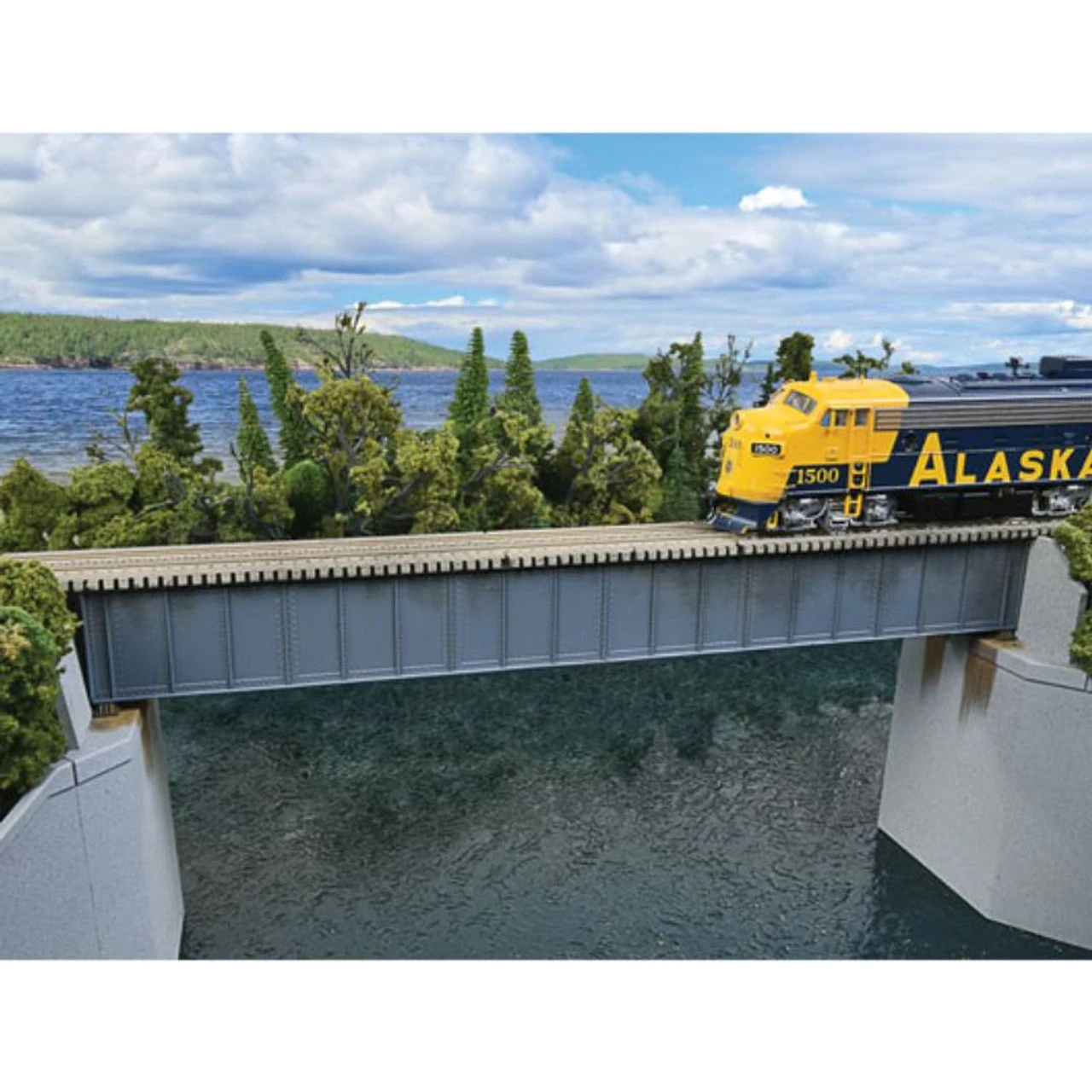 Walthers Cornerstone 933-4508 - Sngl-Trk Std Dck Brdg 90' - HO Scale 1 Walthers Cornerstone 933-4508 - Sngl-Trk Std Dck Brdg 90' - HO Scale