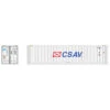 Atlas 20006723 - 40' Refrigerated Container [3-PACKS] CSAV Set #2 (White/Blue/Red) CSAV (CRLU) 7253341, 7253399, 7253450 - HO Scale