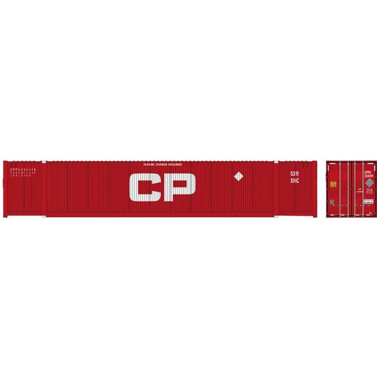 Atlas 50005943 - 53' Containers - Canadian Pacific Set #2 Canadian Pacific (CP) 234456, 234467, 234474 - N Scale 1 Atlas 50005943 - 53' Containers - Canadian Pacific Set #2 Canadian Pacific (CP) 234456, 234467, 234474 - N Scale