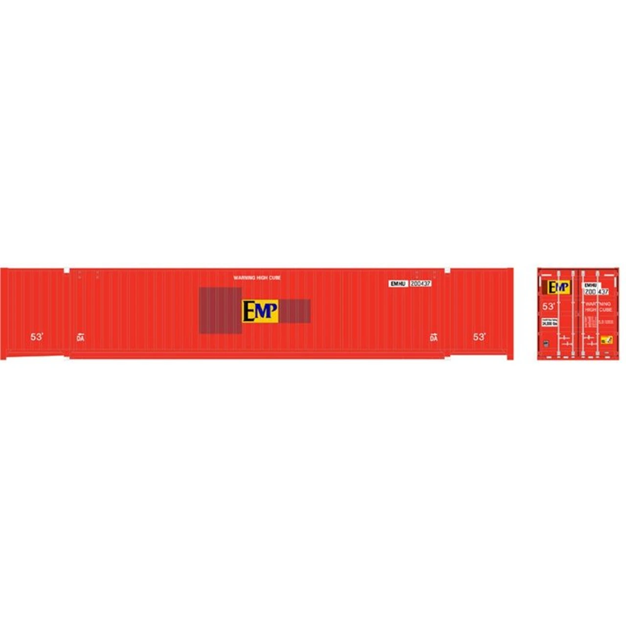 Atlas 50005948 - 53' Containers - EMP (Ex-HUB) Set #1 EMP 200437, 200456, 200471 - N Scale 1 Atlas 50005948 - 53' Containers - EMP (Ex-HUB) Set #1 EMP 200437, 200456, 200471 - N Scale