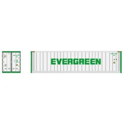 Atlas 50005998 - 40' Refrigerated Container [3-PACKS] Evergreen Set #1 (White/Green) Evergreen (EMCU) 5321382, 5321401, 5321443 - N Scale