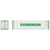 Atlas 50005999 - 40' Refrigerated Container [3-PACKS] Evergreen Set #2 (White/Green) Evergreen (EMCU) 5321510, 5321551, 5321649 - N Scale