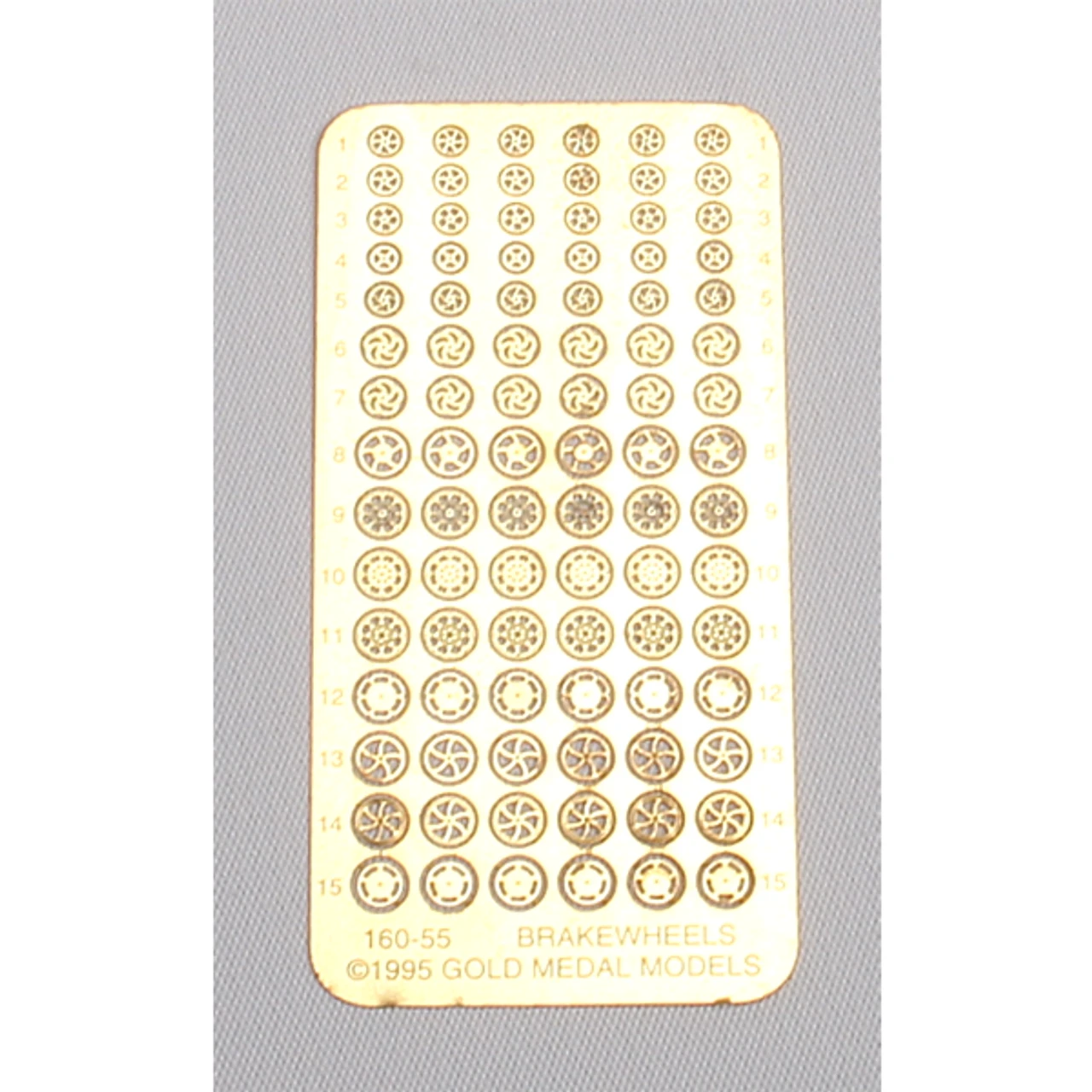 Gold Medal Models 160-55 - Assorted Brakewheels (90 Brakewheels In 15 Different Styles) 1 Gold Medal Models 160-55 - Assorted Brakewheels (90 Brakewheels In 15 Different Styles)