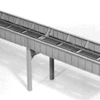Micro Engineering 75-522 - Thru Girder Bridge, 10-0ft Two Span, Single Track - HO Scale