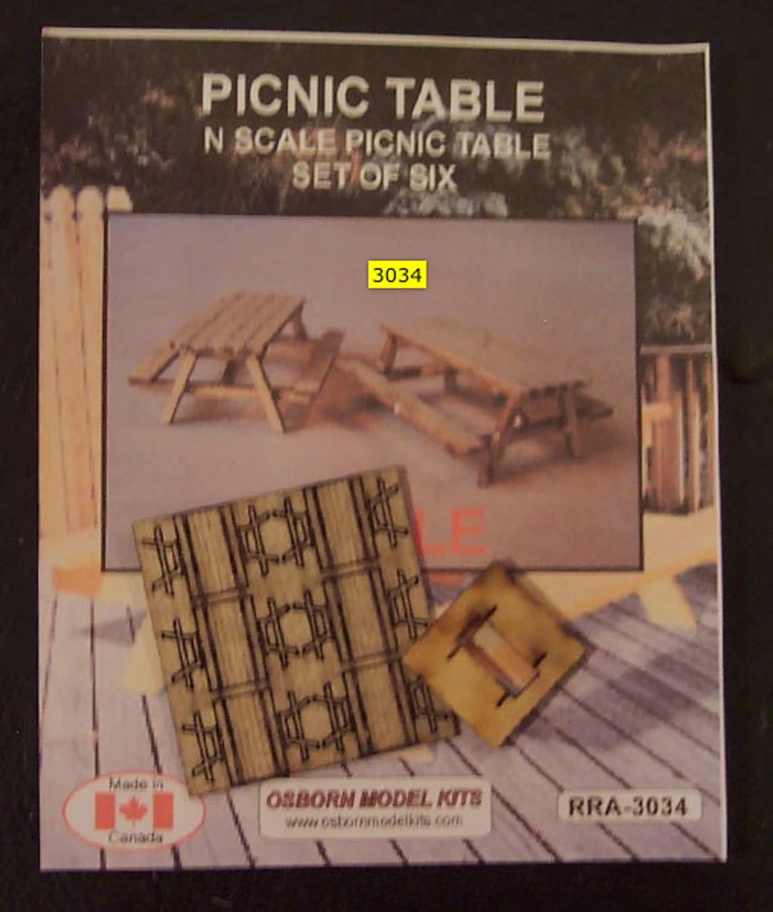 Osborn Models 3034 - Picnic Tables - N Scale 1 Osborn Models 3034 - Picnic Tables - N Scale