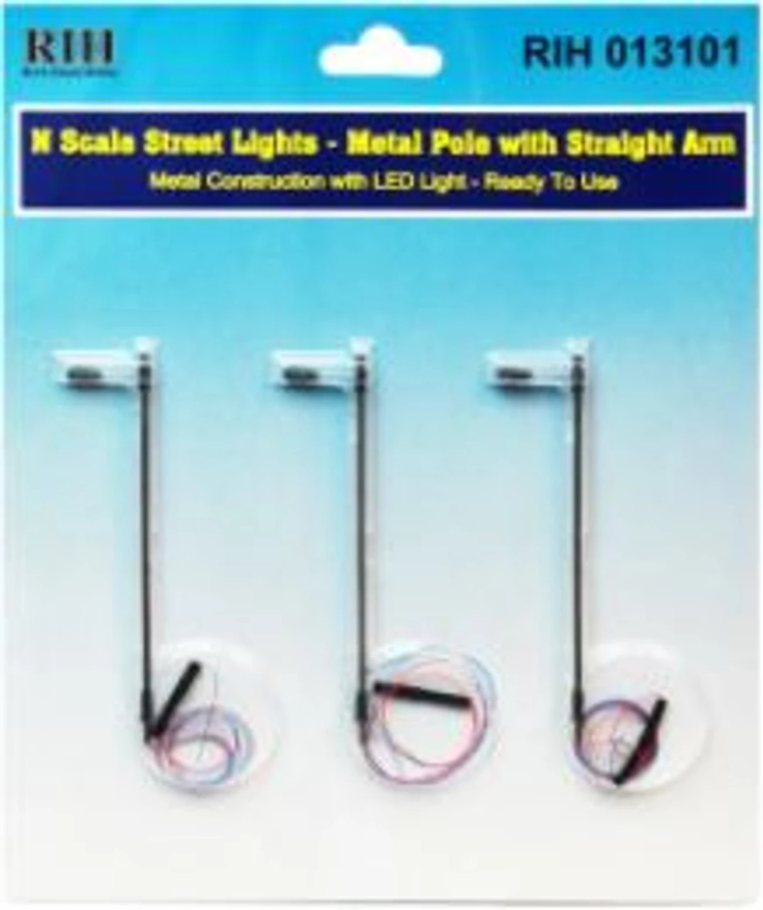 Rock Island Hobby 013101 - N Scale Streetlights Metal Pole With Straight Arm - N Scale 1 Rock Island Hobby 013101 - N Scale Streetlights Metal Pole With Straight Arm - N Scale