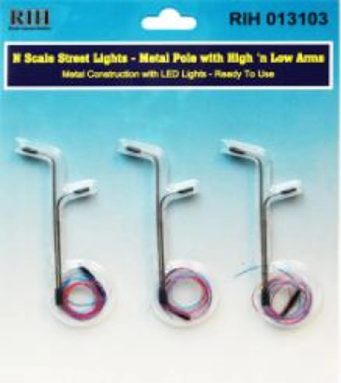 Rock Island Hobby 013103 - N Scale Street Lights With 2 Vertical Poles And High And Low Lights - N Scale 1 Rock Island Hobby 013103 - N Scale Street Lights With 2 Vertical Poles And High And Low Lights - N Scale