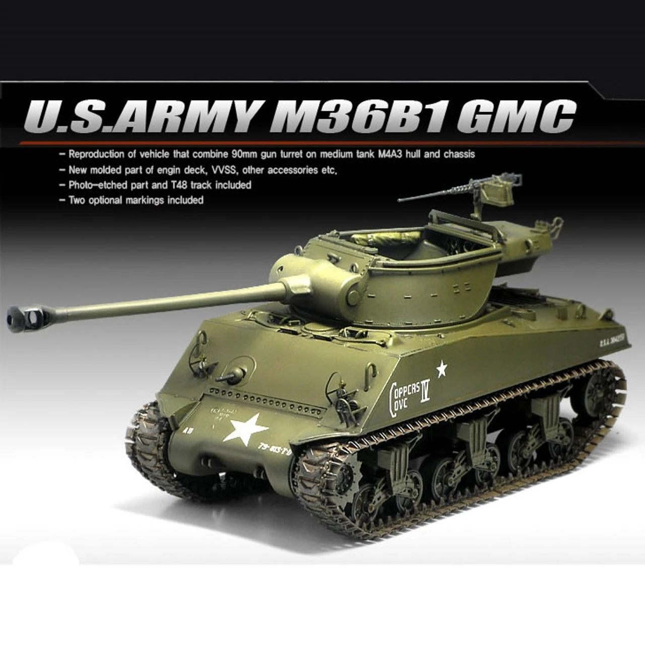 Academy 13279 - M36B1 GMC US ARMY United States - 1:35 Scale Kit 1 Academy 13279 - M36B1 GMC US ARMY United States - 1:35 Scale Kit