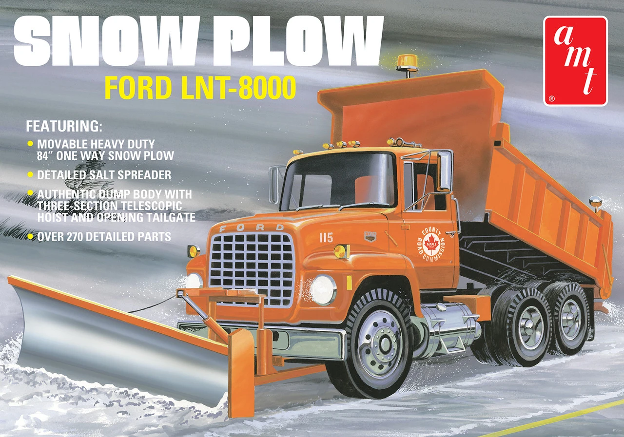 AMT 1178 - Ford LNT-8000 Snow Plow - 1:25 Scale Kit 1 AMT 1178 - Ford LNT-8000 Snow Plow - 1:25 Scale Kit