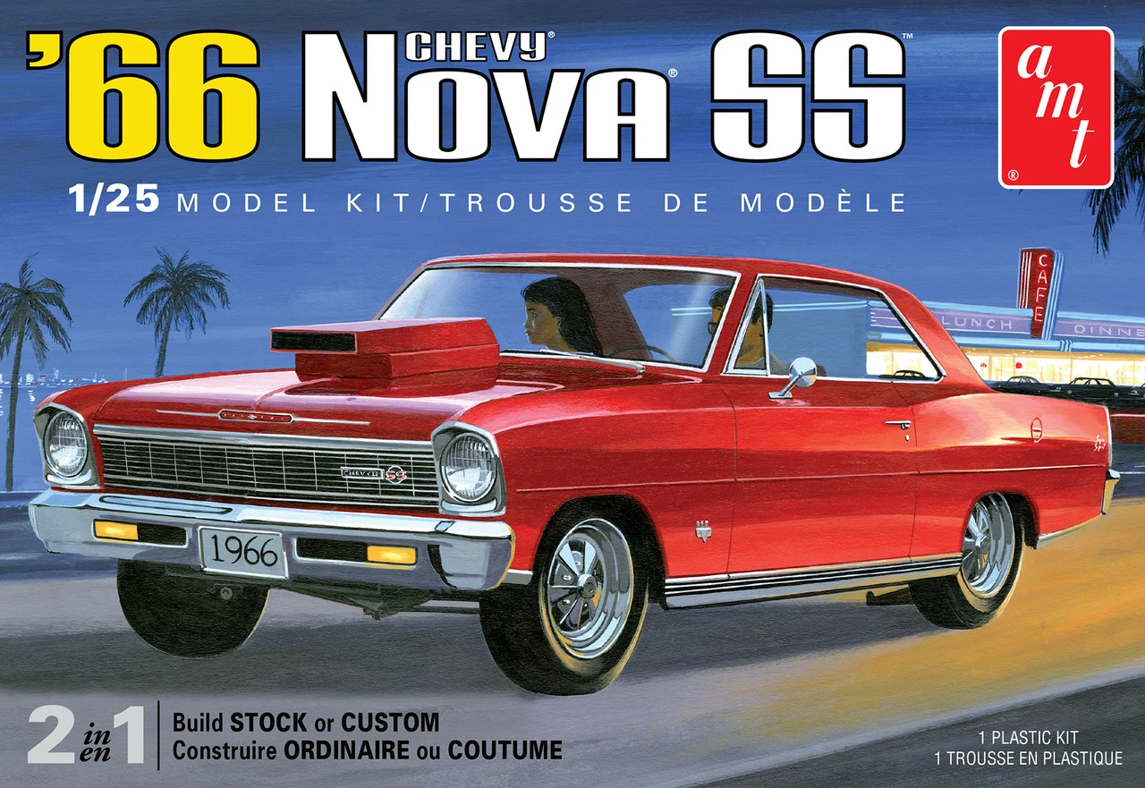 AMT 1198 - 1966 Chevy Nova SS - 1:25 Scale Kit 1 AMT 1198 - 1966 Chevy Nova SS - 1:25 Scale Kit