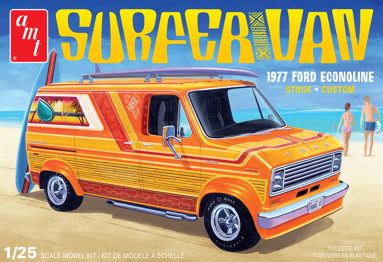 AMT 1229 - 1977 Ford Surfer Van - 1:25 Scale Kit 1 AMT 1229 - 1977 Ford Surfer Van - 1:25 Scale Kit