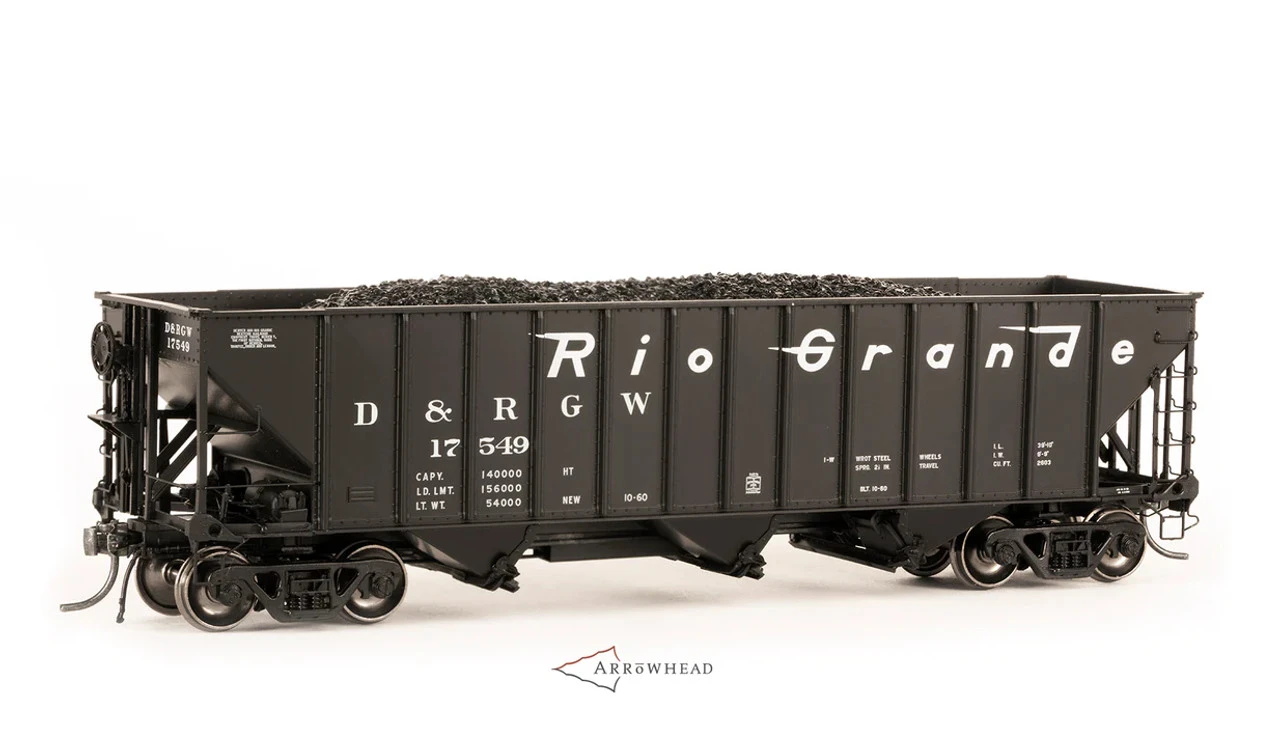 Arrowhead Models 1020-03 - As Delivered '10-1960', Committee Design Hopper Denver & Rio Grande Western (D&RGW) 17521 - HO Scale 1 Arrowhead Models 1020-03 - As Delivered '10-1960', Committee Design Hopper Denver & Rio Grande Western (D&RGW) 17521 - HO Scale