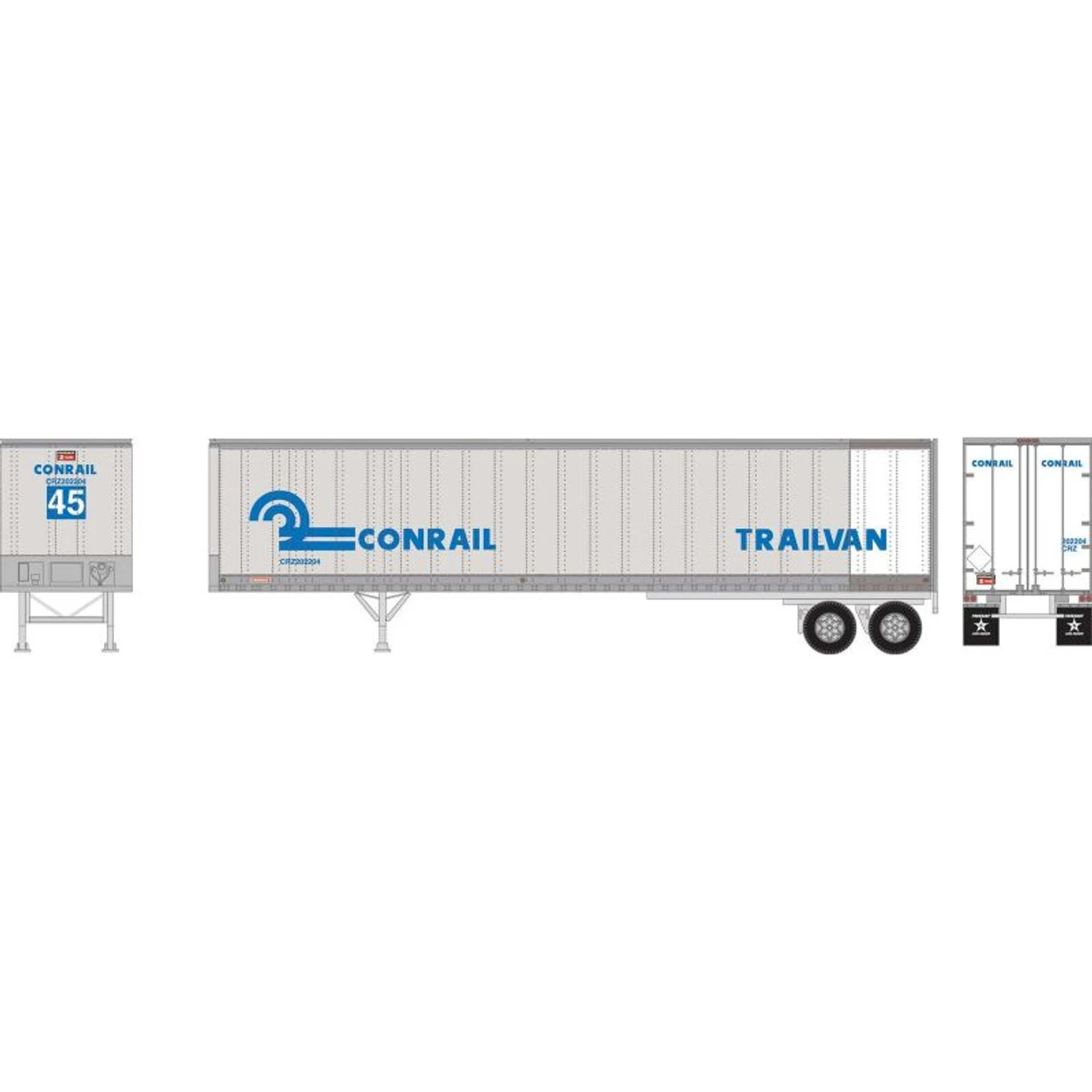 Athearn RTR 16109 - 45' Z-Van Trailer Conrail (CRZ) 202204 - HO Scale 1 Athearn RTR 16109 - 45' Z-Van Trailer Conrail (CRZ) 202204 - HO Scale