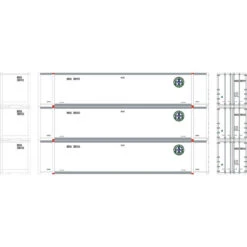Athearn 17303 - 48' Container [3 Pack] BNSF (BNXU) - N Scale