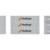 Athearn 17395 - 40' Corrugated Low-Cube Container (3) Nedlloyd - N Scale
