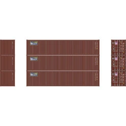 Athearn RTR 27059 - 40' Corrugated Low-Cube Container (3) Beacon (BMOU) - HO Scale