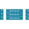 Athearn 17400 - 40' Corrugated Low-Cube Container (3) Hanjin - N Scale