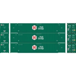 Athearn 17737 - 53' CIMC Container (3) Hub Group (HGIU) - N Scale