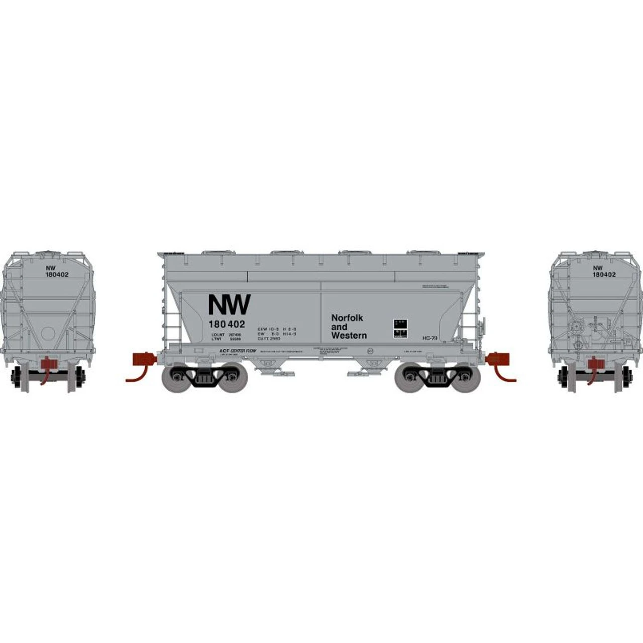 Athearn 24674 - ACF 2970 Covered Hopper Norfolk & Western (NW) 180402 - N Scale 1 Athearn 24674 - ACF 2970 Covered Hopper Norfolk & Western (NW) 180402 - N Scale