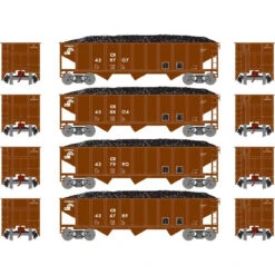 Athearn 25562 - 40' 3-Bay Ribbed Hopper W/ Load Conrail (CR) 439707, 438804, 437990, 436789 - N Scale