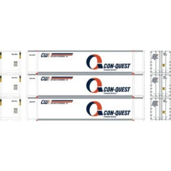 Athearn RTR 27688 - 48' Container [3 Pack] Conquest (CWIU) - HO Scale